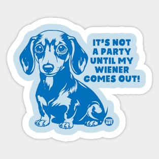 not party wiener Sticker